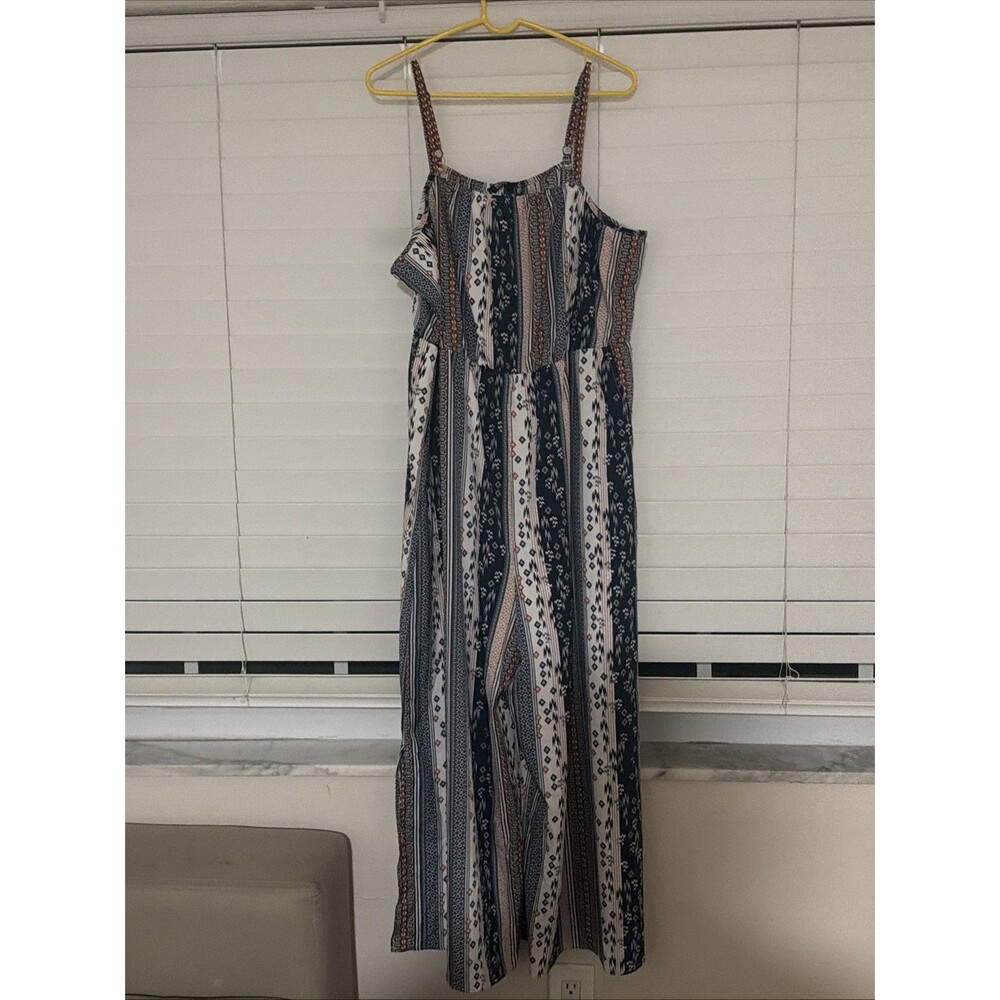 NWT Women's Bloomchic Blue  Sleeveless Boho Jumpsuit - Size 18-20